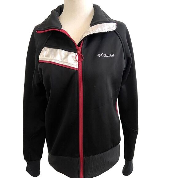 Columbia Interchange Soft Shell Jacket Black Red Size Large - Picture 2 of 13